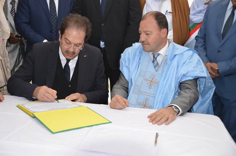 Pose de la 1ere pierre du centre Sportif « Olympafrica » à Tazrouk – Tamanrasset