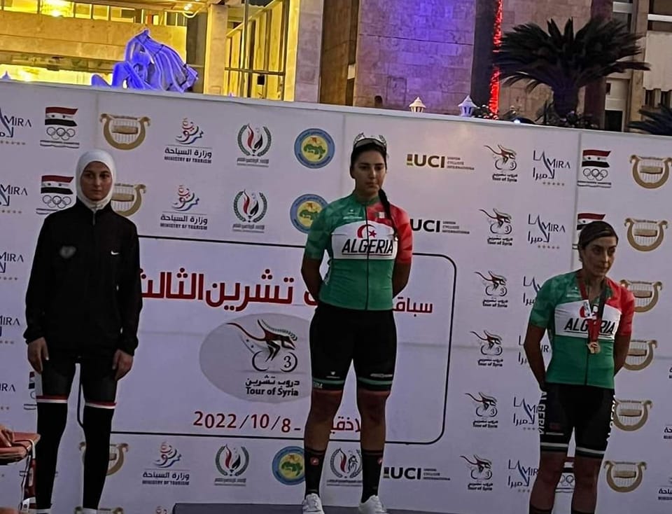 Tour de Syrie (contre-la-montre) : victoire de Nesrine Houili, 3e place pour Nehari